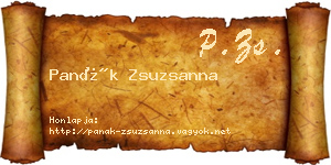 Panák Zsuzsanna névjegykártya