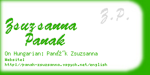 zsuzsanna panak business card